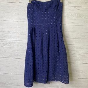 J. Crew strapless eyelit Mini dress